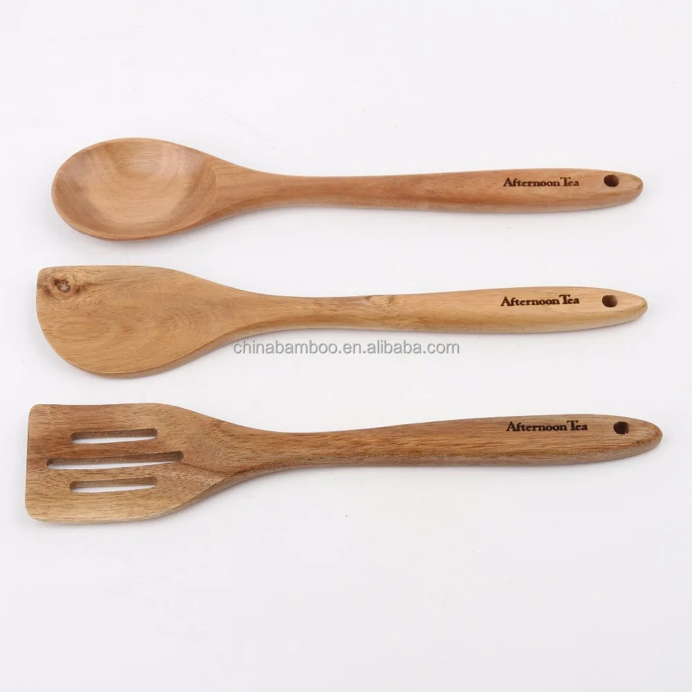 Деревянный салатный сервер с логотипом, кухонная ложка и лопатка, посуда различной формы