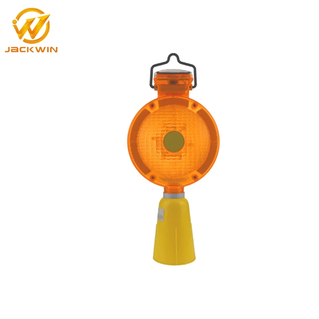 Flash Solar Powered LED Traffic Cone Warning Light, Road Safety Barricade Light