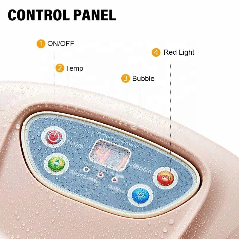 Electric Plastic Ionic Portable Bubble Massage Tub Hydro Sana Detox Foot Spa Bath Roller Massager