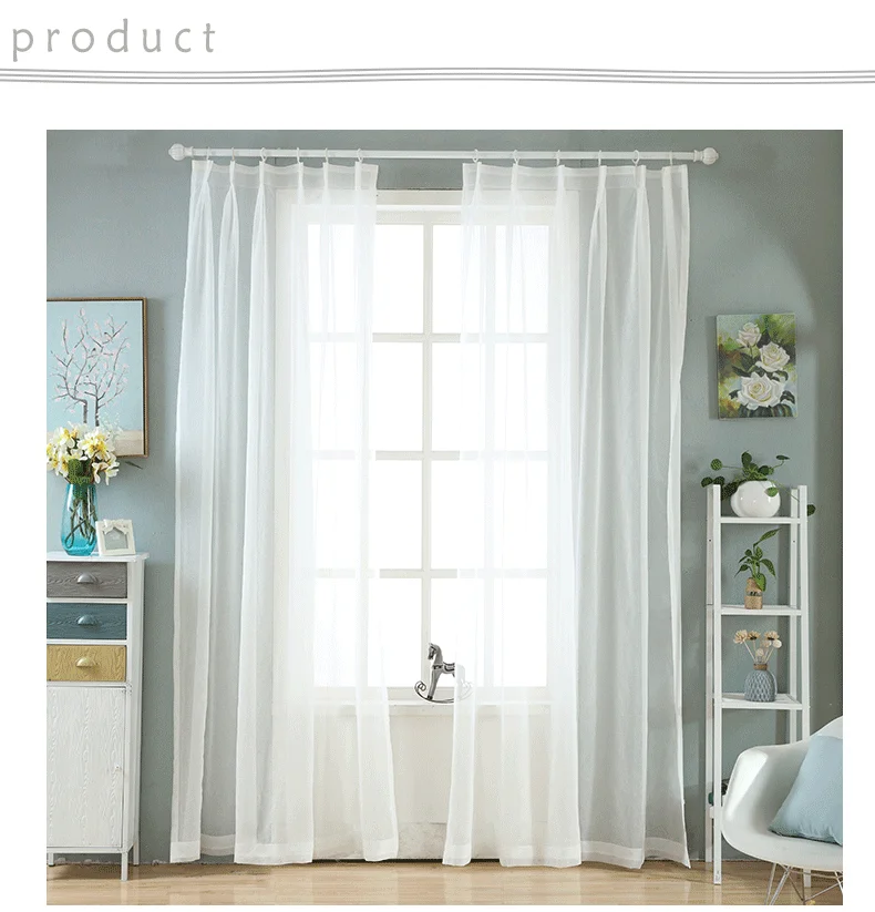 All Our Website Selling by Ready Stock Factory Supply Natural Style Linen Voile Window Scarf Curtain fabric