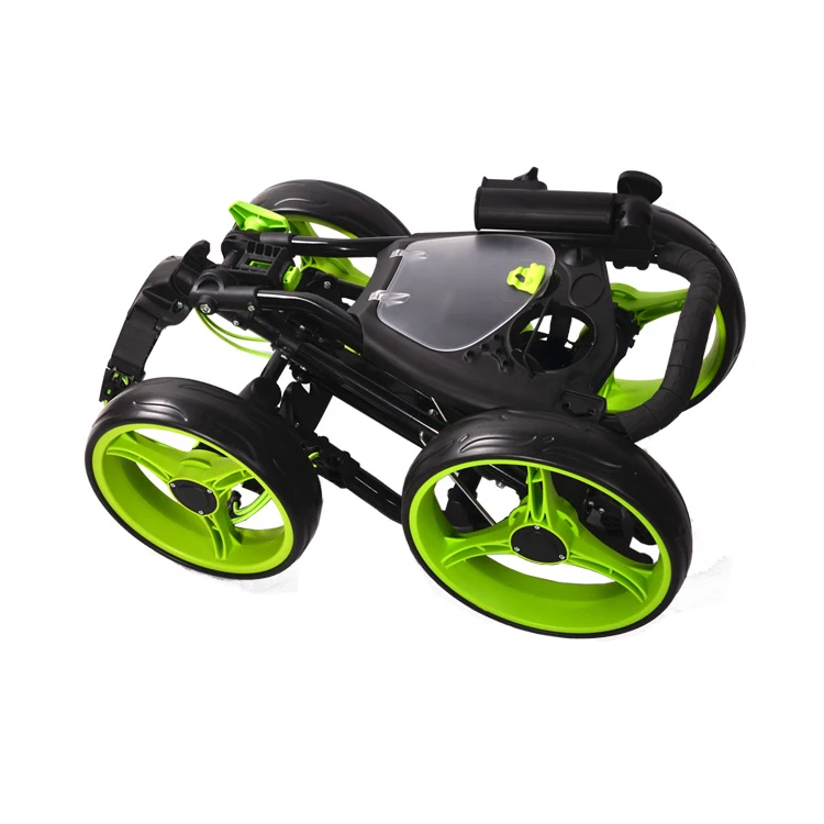 New Product 4 Wheel Folding Push Golf Trolley Cart
