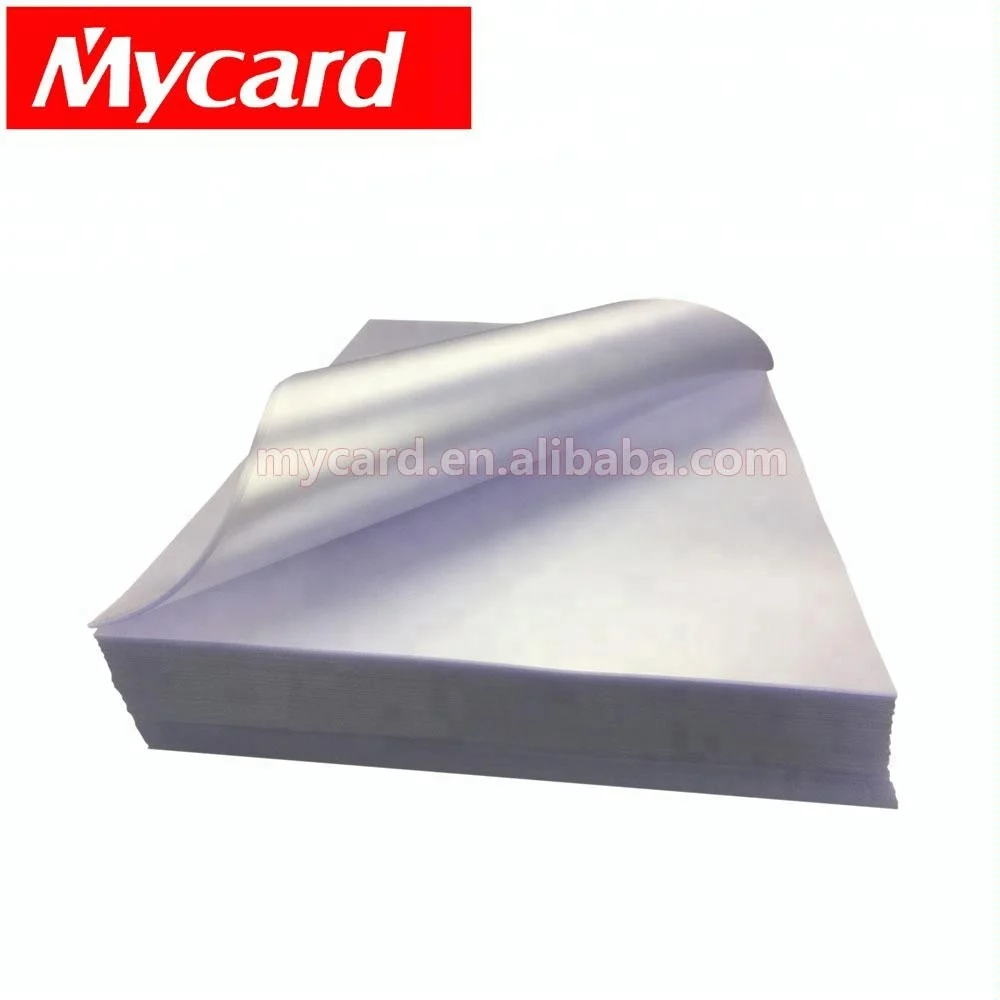 Wholesale 0.1mm Thick Coated PVC ID Card Overlay Material for Hot Lamination