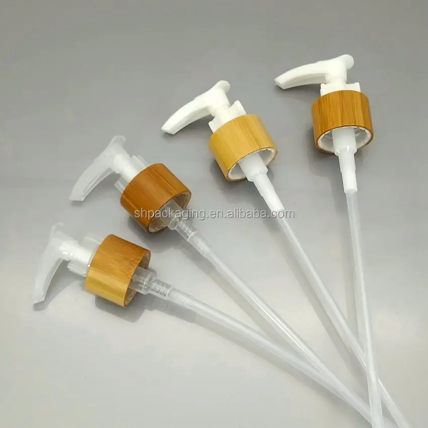 24 mm liquid soap pump wooden bamboo cosmetic packaging 24/410 plastic pump dispenser