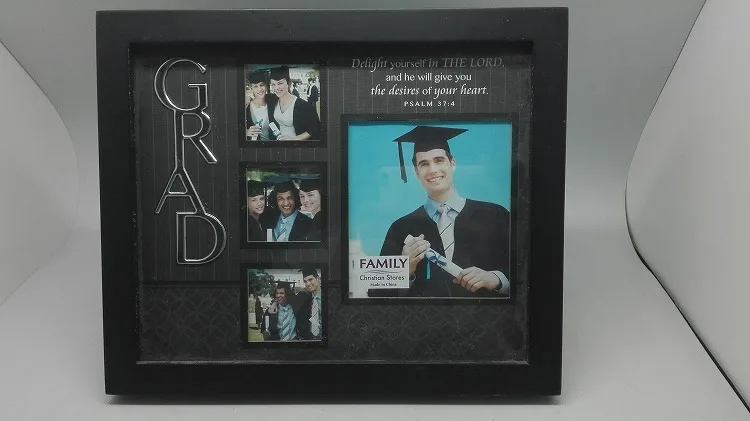 Custom Graduation Nice Quality Black Photo Frame For College Gift Display