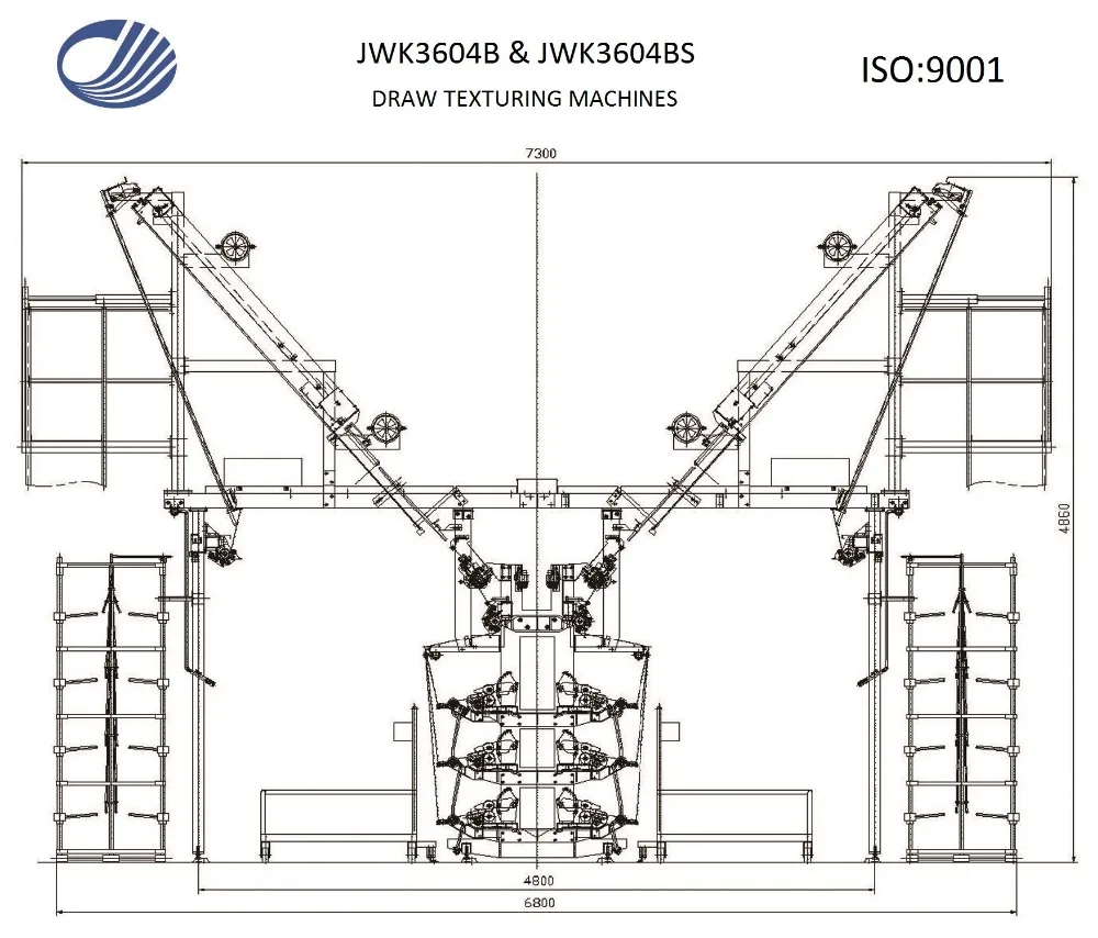 JW K3604C  DTY draw texturing machines of POY polyamide fiaments.