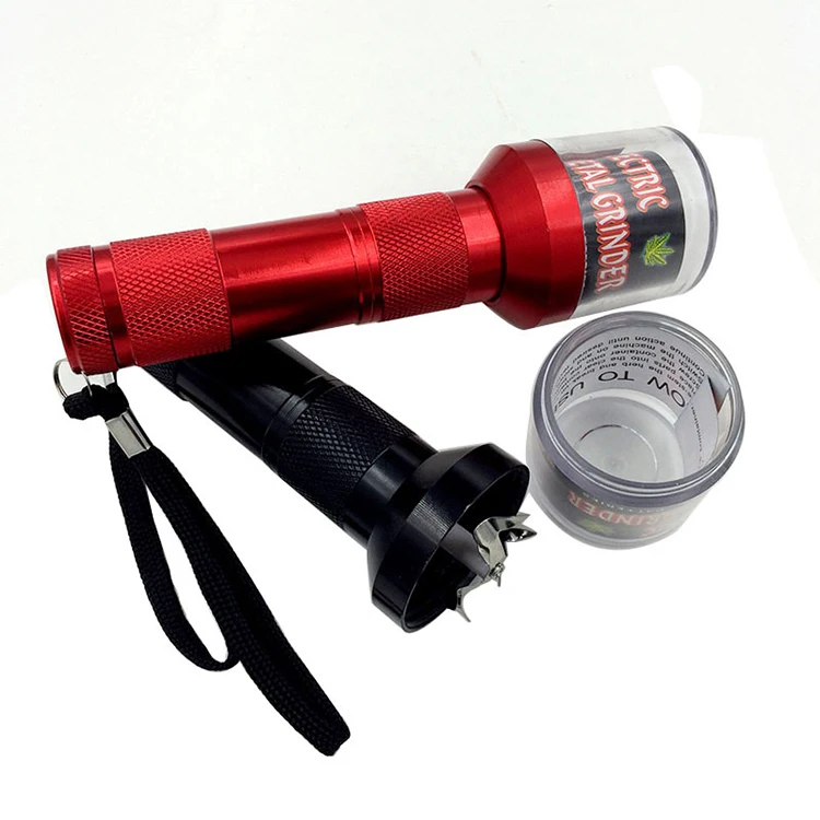
FC-HG-04 Custom Aluminum alloy herb weed electric grinder metal flashlight style grinder 