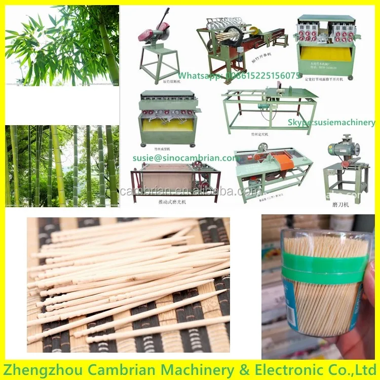 High quality willow birch poplar wood bamboo toothpick making machine production line with large capacity