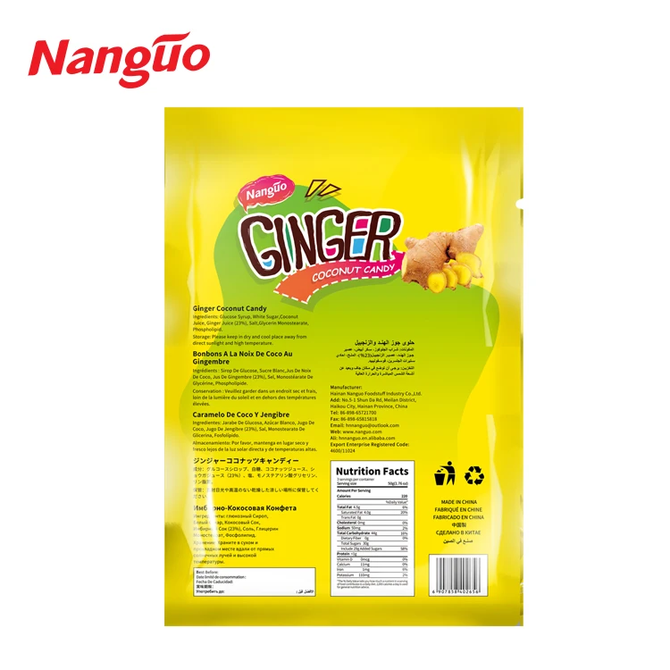  150g Ginger coconut hard candy halal
