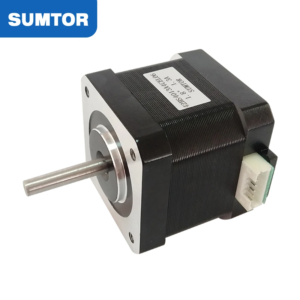 42HS4013A4CEL06 40mm 1.3A 12v hybrid nema 17 2phase stepper motor plug 600mm wire black spray-paint