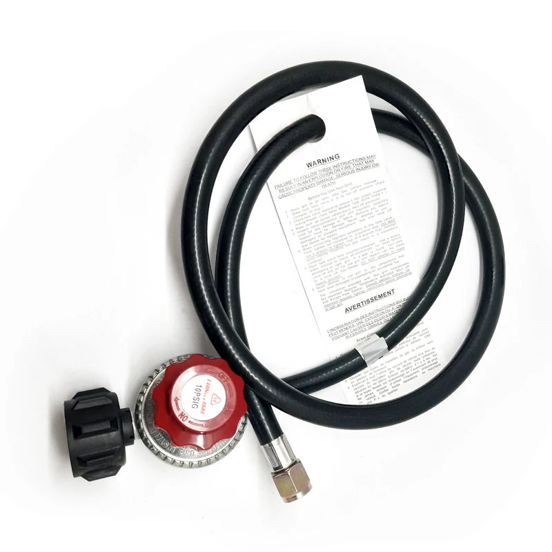 
LONGTIME 0-10 PSI 4 Feet Hose Propane Gas Camper Regulator with 3/8