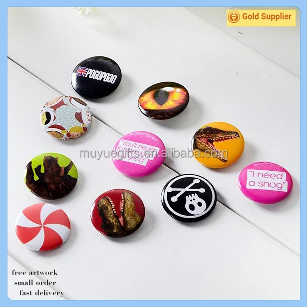
Custom Logo button badge with safty Pin 