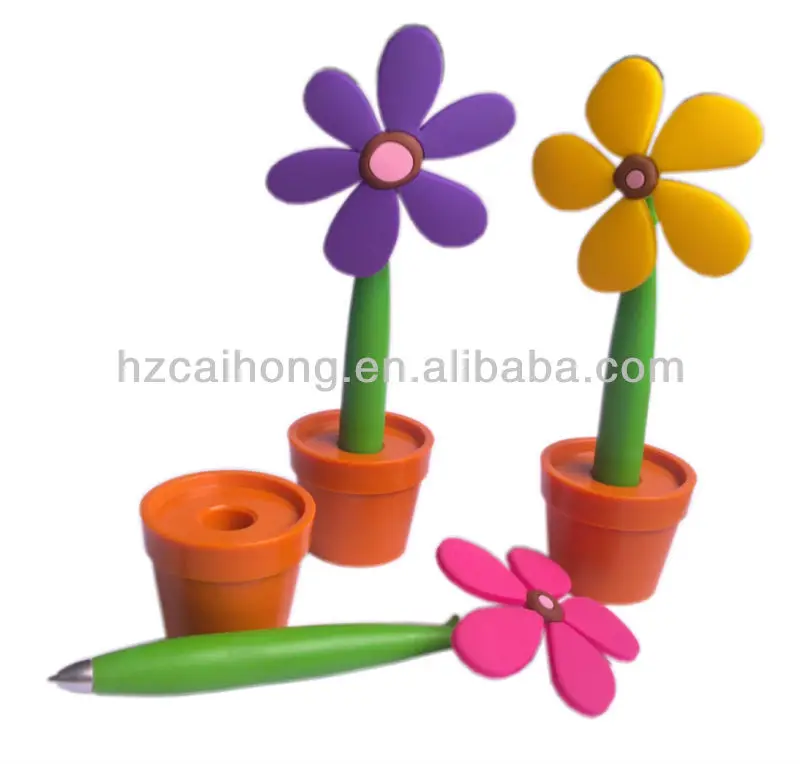 пластиковый горшок шариковая ручка, формы цветка ballpoit ручка и самое лучшее цена& новый стиль ch-6110