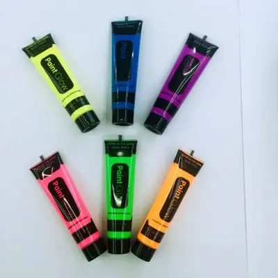 Washable Colorful UV Neon In Dark Face Body Paint Party Face Paint With Plastic Tube