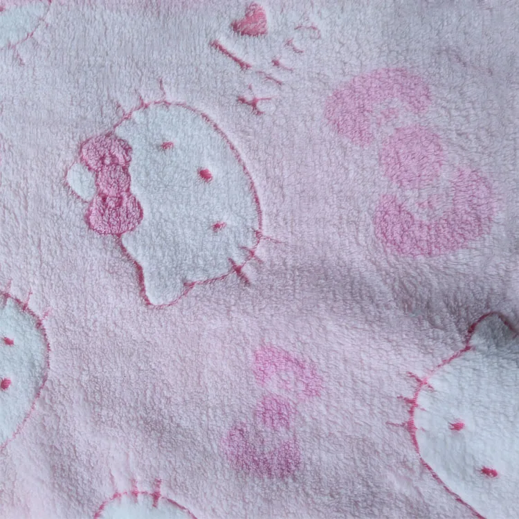 hello Kitty pattern style printed flannel fleece cute fabric for baby bedding