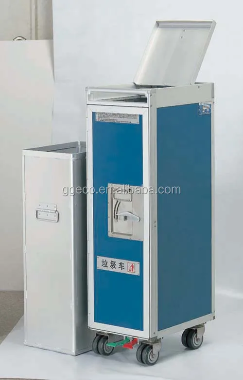 Aviation Inflight Waste Cart Waste Collection Cart Garbage Storage Trolley for Aircraft, Airline, Airplane, Aeroplane