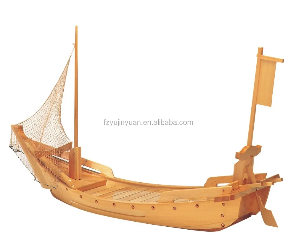 Plate Tray Container Kit Wooden Sushi Boat