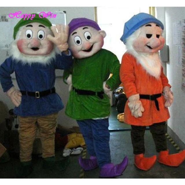 Top sale adult seven dwarfs costumes,seven dwarf,Wholesale online classic cartoon character adult seven dwarfs mascot costume