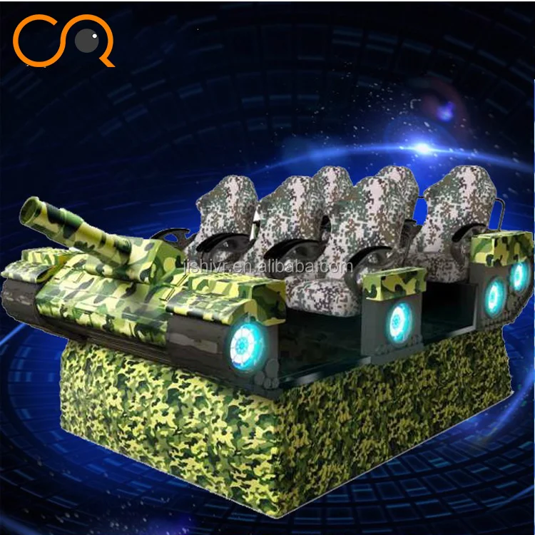 Gold Hunter Tank Shape 6seats 9D VR cinema simulator games