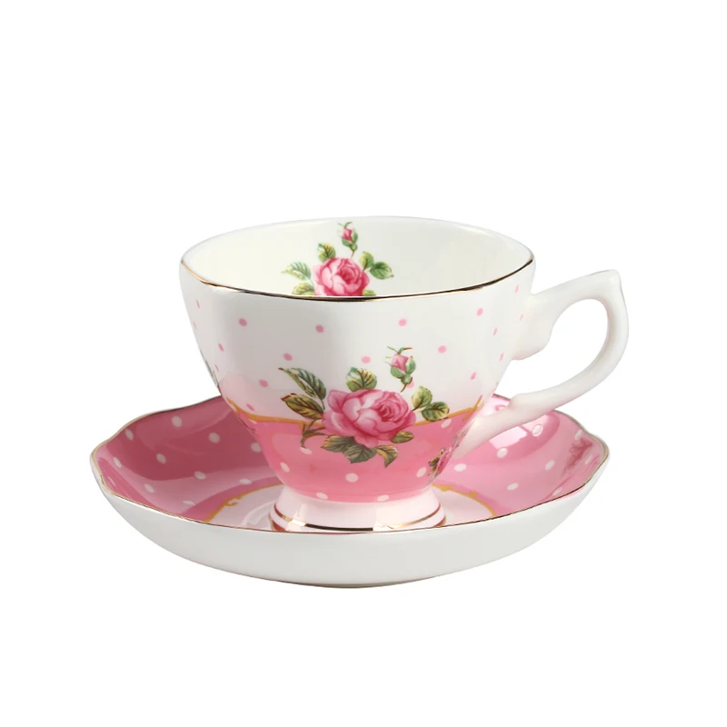 Romantic Style Ceramic cup Bone China Royal Coffee Cups And Saucers