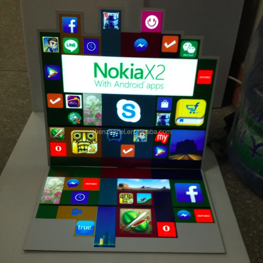 EL animated signs for table talker, EL acrylic table stand for new cellphone promotion