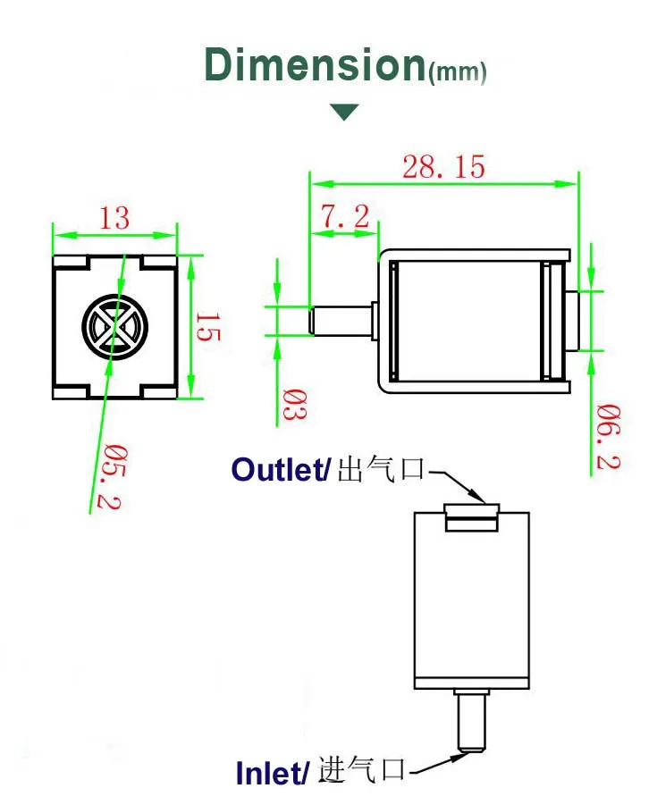 Wholesale 3 way Normally Open Type 3V 6V DC Eye Massager Mini Solenoid Air Valve