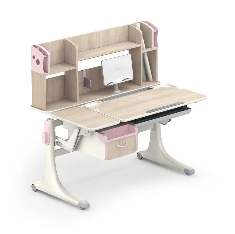 L12a Best size children bedroom furniture wood study table for Kids children study table and chair set