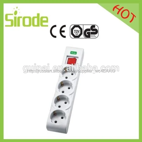 Горячая распродажа Sirode европейский стандарт расширение розетка четыре банды в переключатель