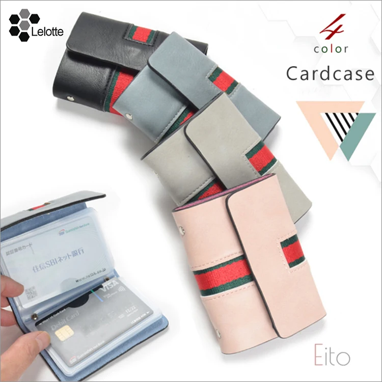 
Branded business card holder leather wallet women genuine business card case 