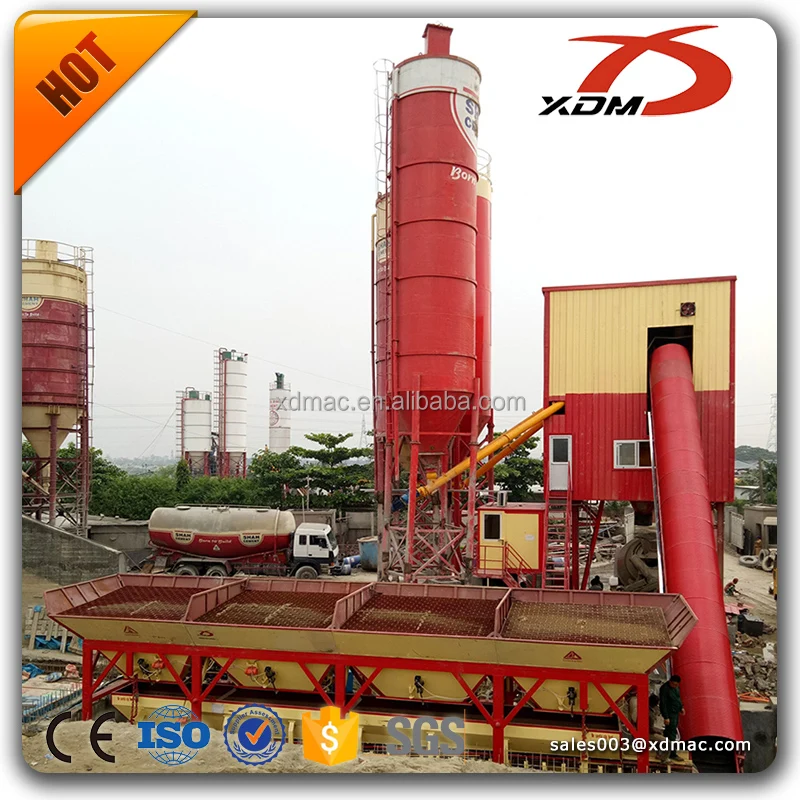 Low cost high quality ready mix concrete machine 75m3/h Stationary Precast Concrete Mixing Batching Plant price in Bangladesh