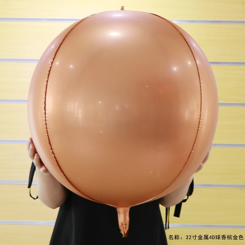 New Design Material 32inch Biggest Size 4D Round Shaped Foil Helium Balloons For Party Decoration
