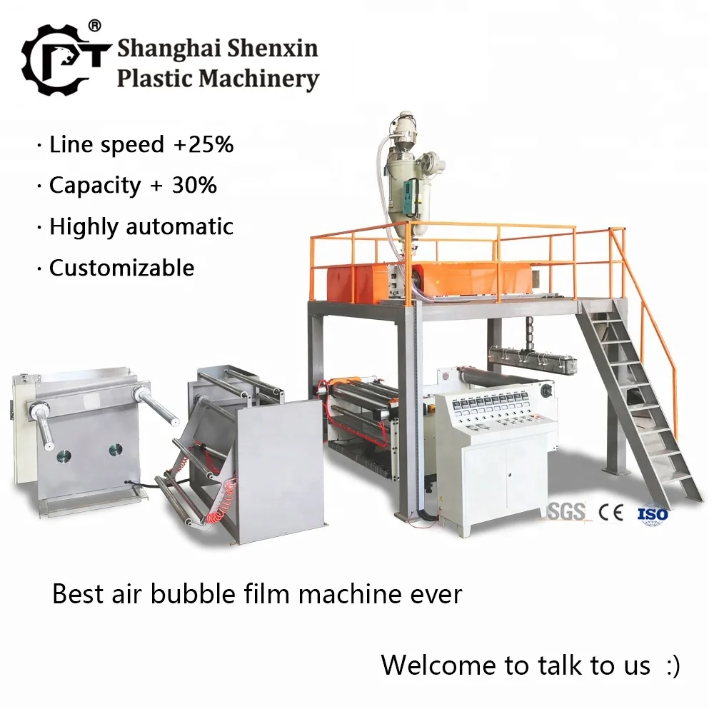 Шанхай Shenxin высокоскоростная фабрика точно изготовленная пластиковая воздушная пузырчатая пленка, рулон листа, производственная машина