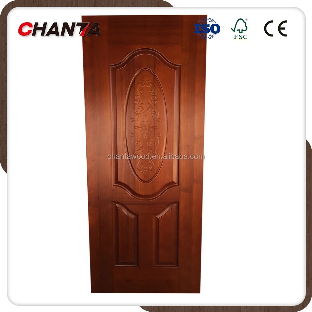 China wholesale decorative interior wood veneer MDF door skin price for home