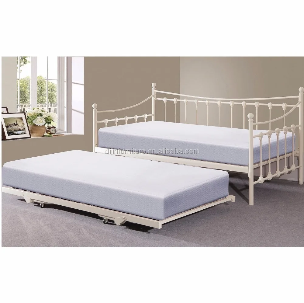 Memphis Pull Out Trundle Bed Black Metal Day Bed