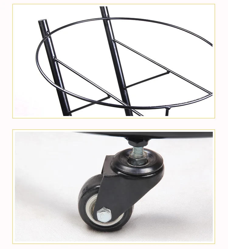 Трехслойная витрина для фруктов и овощей с корзинами из полипропилена и ротанга