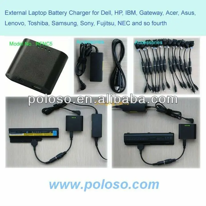 external portable notebook battery charger for all kinds notebooks