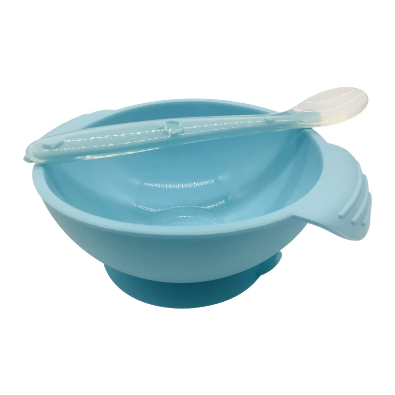 Amazon Hot Sale Baby Feeding LFGB Approved BPA Free Soft Silicone Baby Spoon