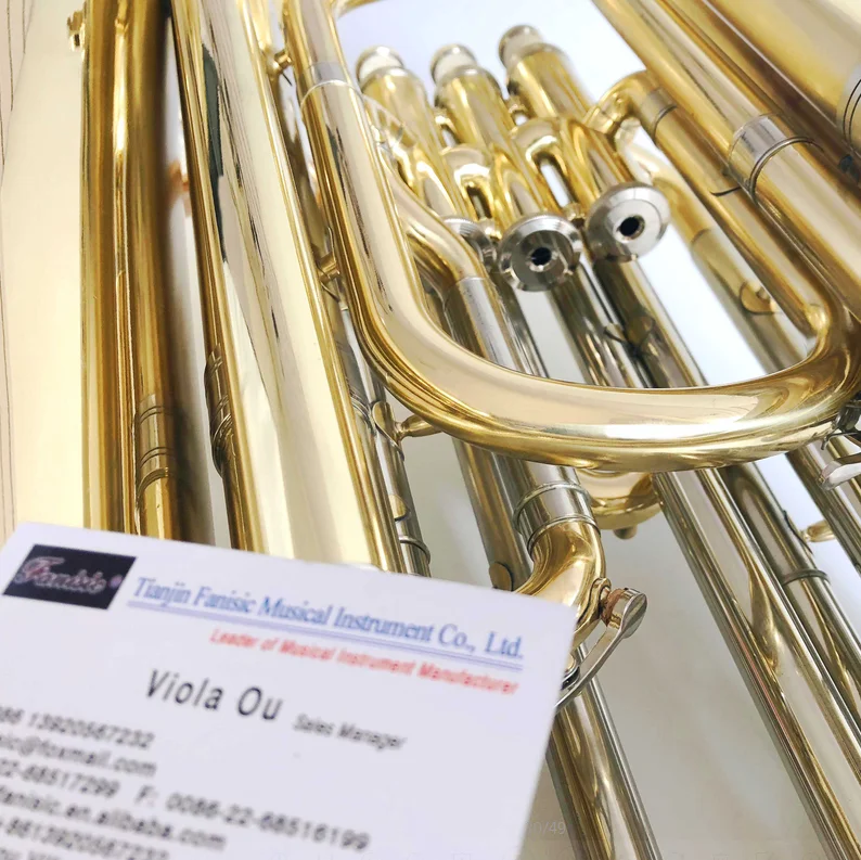 bb key lacquer finish yellow brass piston 3 tuba