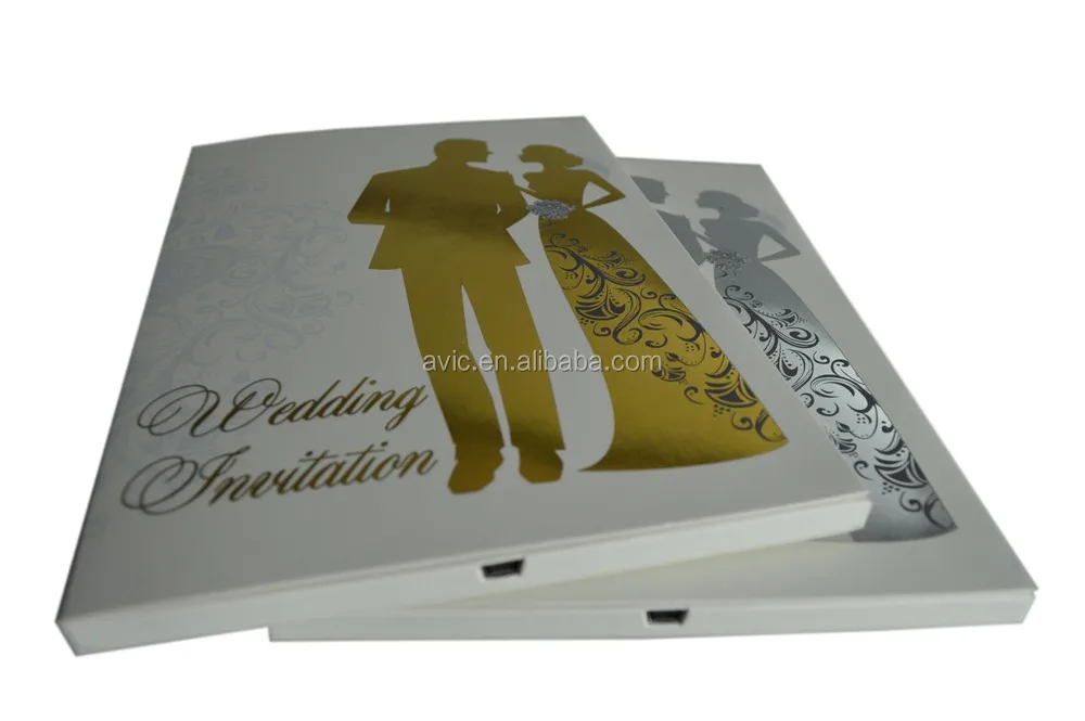 2023 New 4.5 inch modern wedding gift lcd video brochure invitation lcd video greeting card