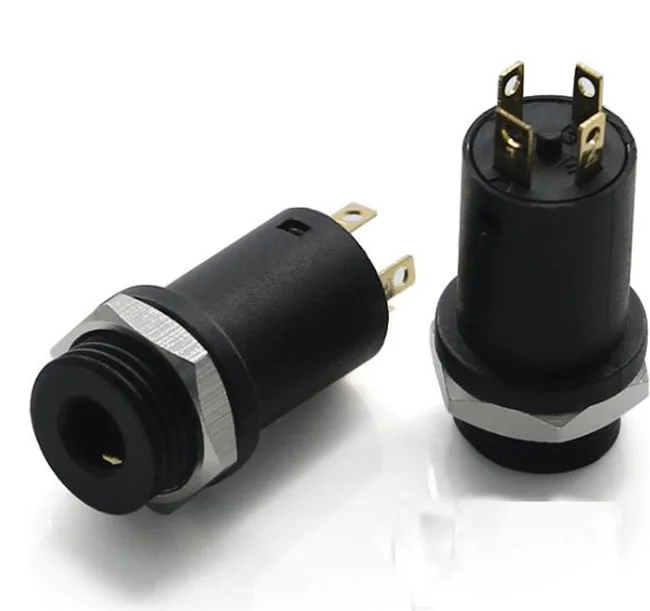 3.5mm 4pins headphone jack  with thread pj-364 DIP socket