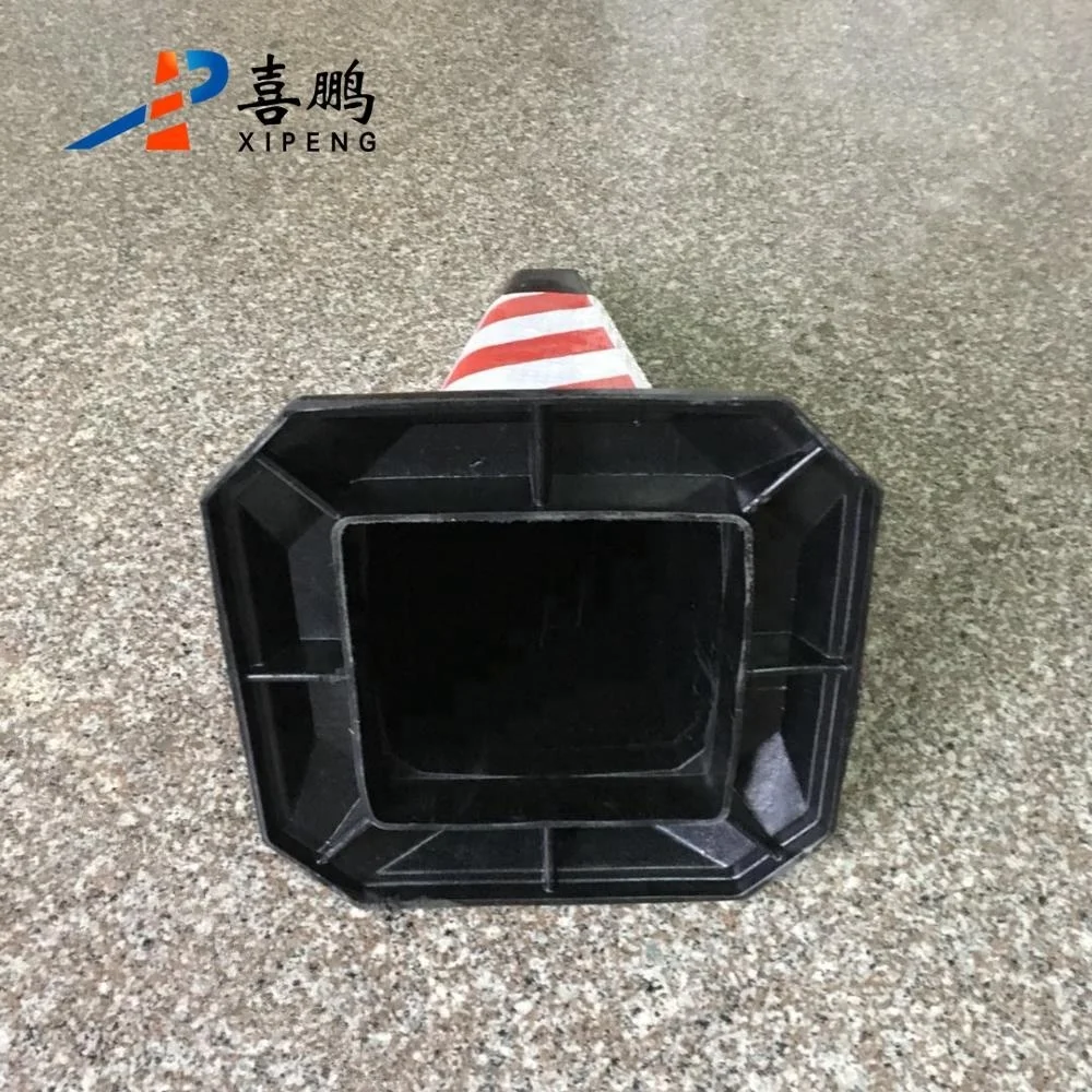 Wholesale 700mm Reflective Heavy Duty Flexible Rubber Black Road Traffic Cones