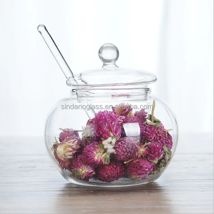 Condiment Pot Seasoning Glass Container Spice Glass Jar Salt Sugar Bowl Pepper Coffee Storage Organizer with Serving Spoon
