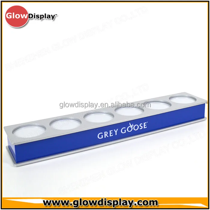Wholesale Custom Grey Goose 5 Bottle LED Glorifier Display for nightclub bar lounge