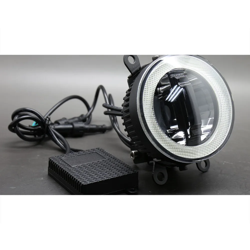 Последним супер яркий СВЕТОДИОДНЫЙ ПРОТИВОТУМАННАЯ ФАРА с angel eye кольцо с светодиодными фарами дневного света DRL