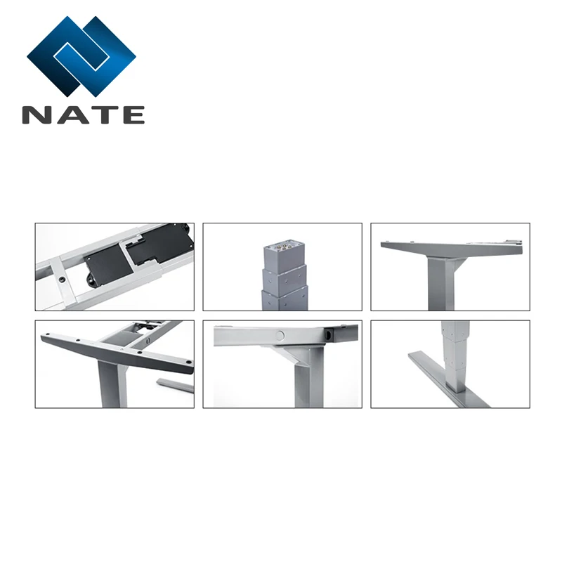 L Shape crank adjustable computer desk stand up desk adjustable height sit stand table