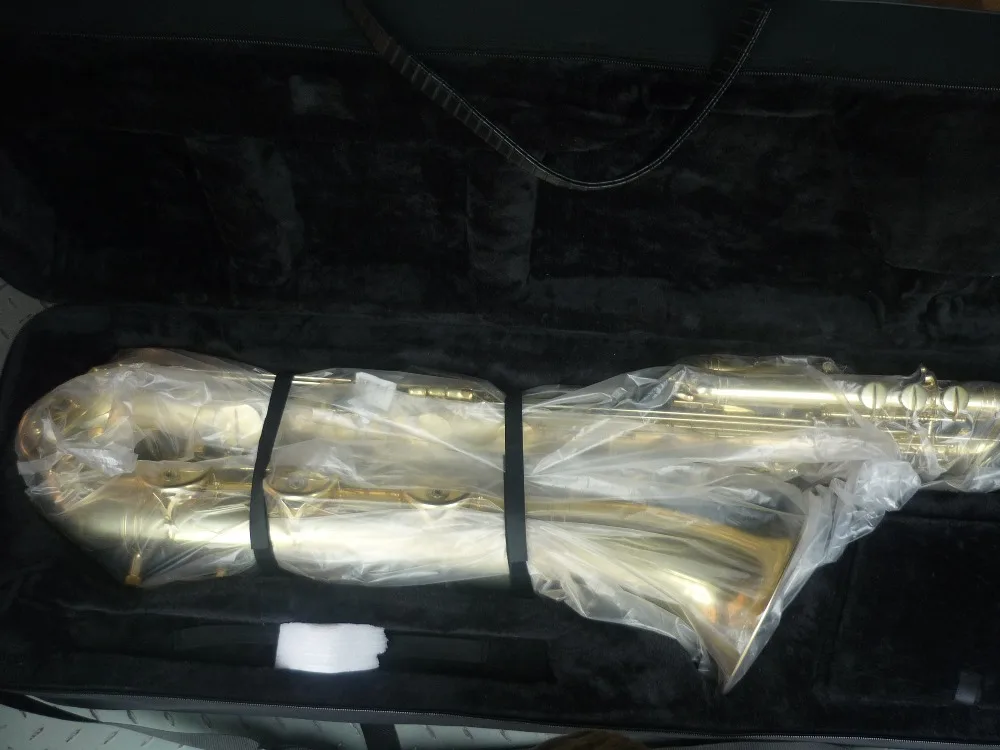 OEM Gold Lacquer Bb Bass Saxophone in Great quality
