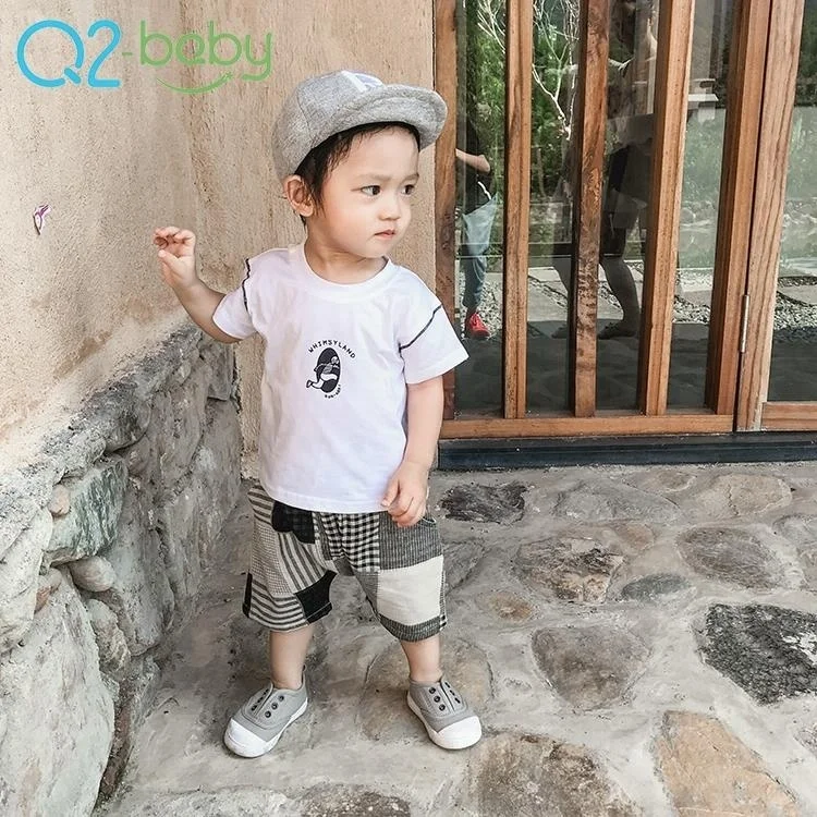 
O-Neck summer printed baby boys girls clothes toddlers t-shirt 2116 