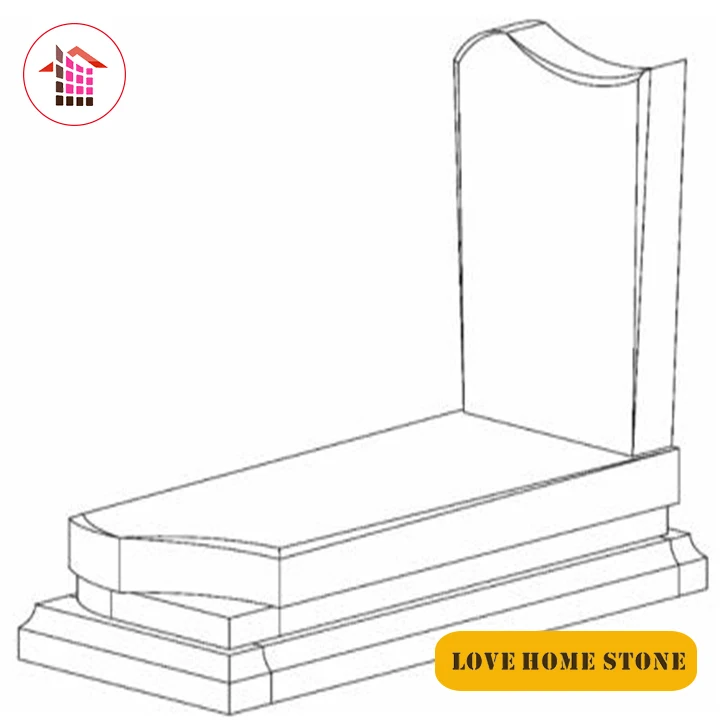 
Cross headstone/western muslim cross granite headstone 