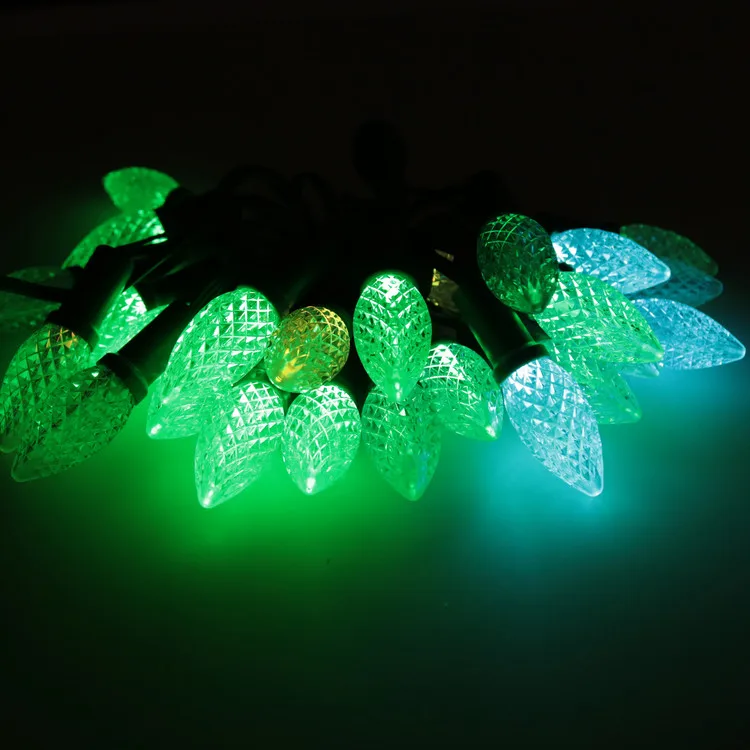 Wholesale C9 programmable WS2811 8mm rgb dc5v led pixel string christmas light led bulbs