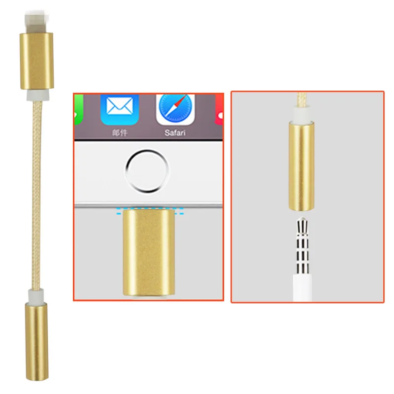 
IOS 14 Headphone Adapter For iPhone Earphone AUX Adapter 3.5 mm headphone audio aux adapter Lighting To 3.5mm aux cable 