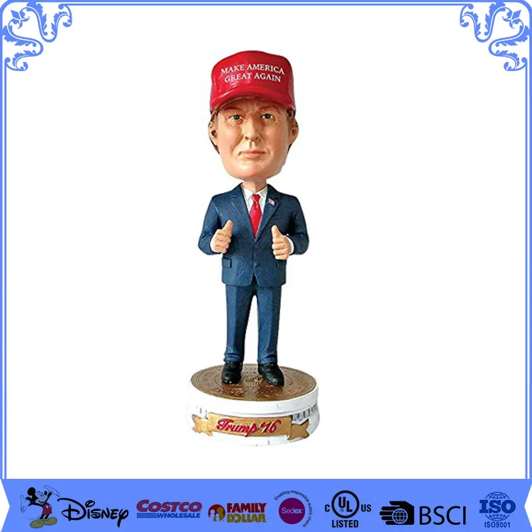 Пользовательские Рекламных Дональд Трамп Bobble Глава Куклы, Фигурки